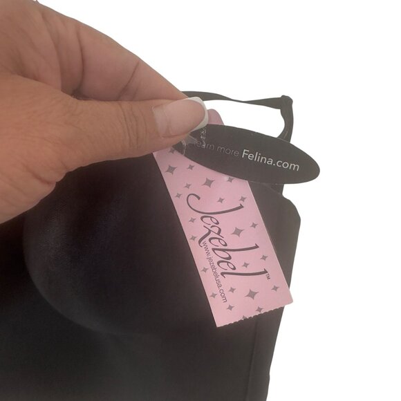 Jezebel Womens Black Strapless Bustier Bra SZ 32DD Nylon/Spandex Adj Strap - Picture 3 of 14